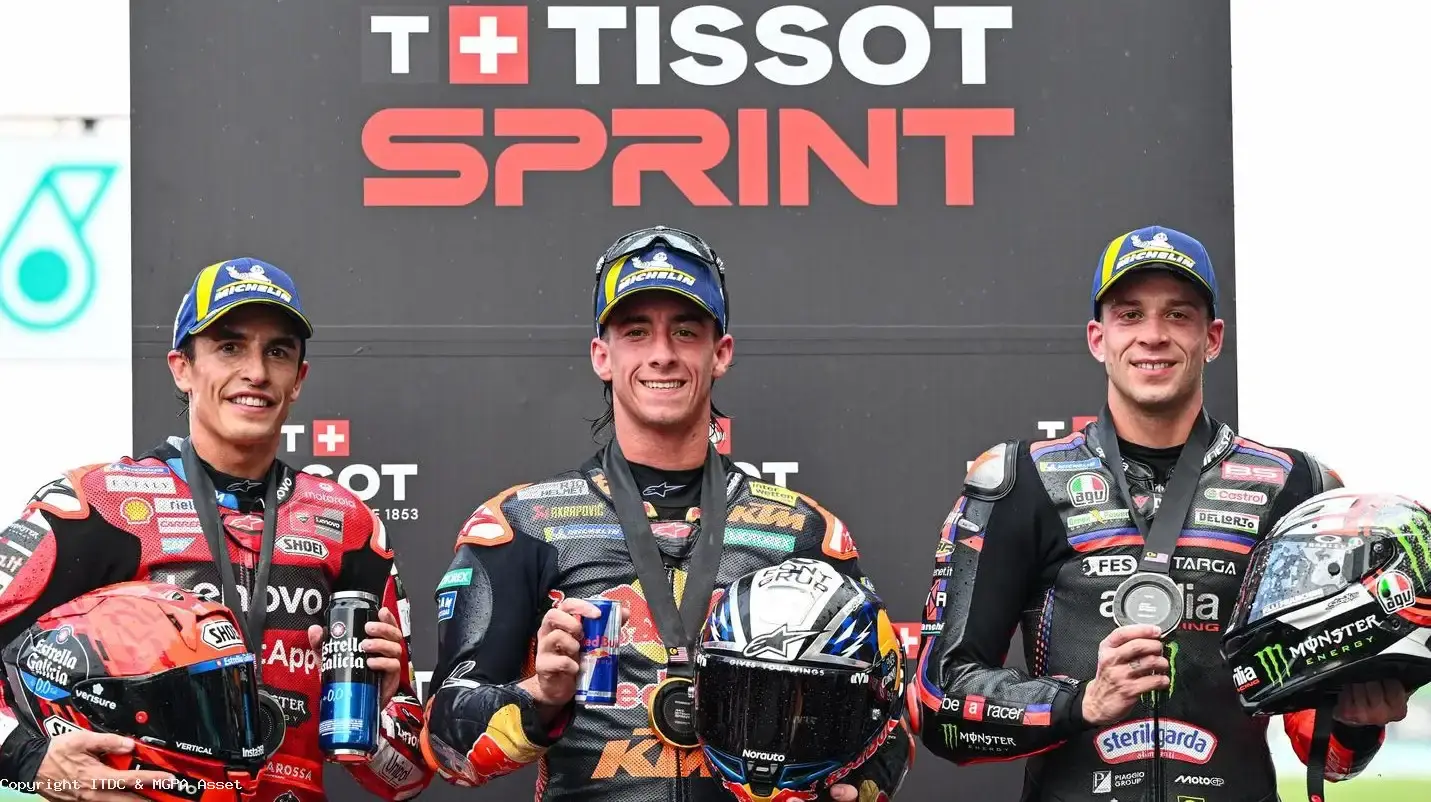  Marc Marquez Marco Bezzecchi podium Sepang